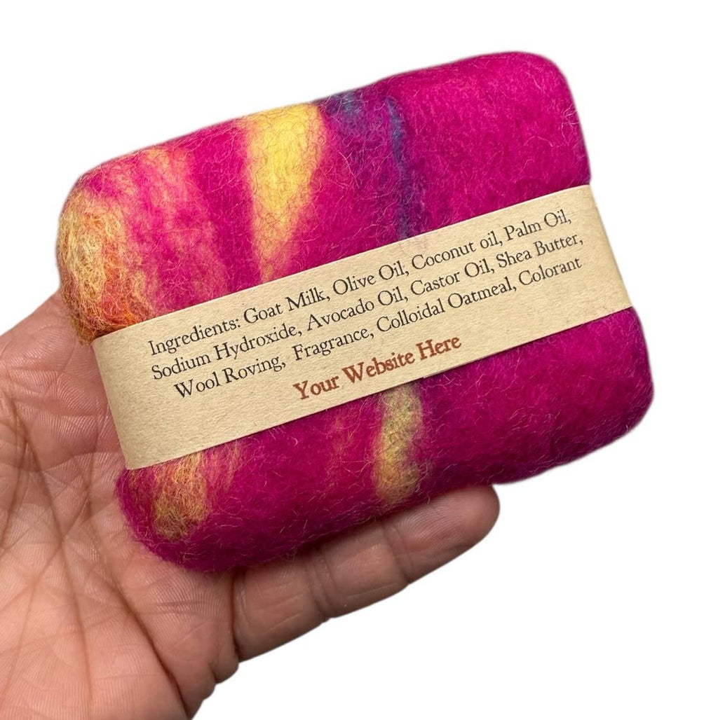 Custom Company Label Felted Goat Milk Soap