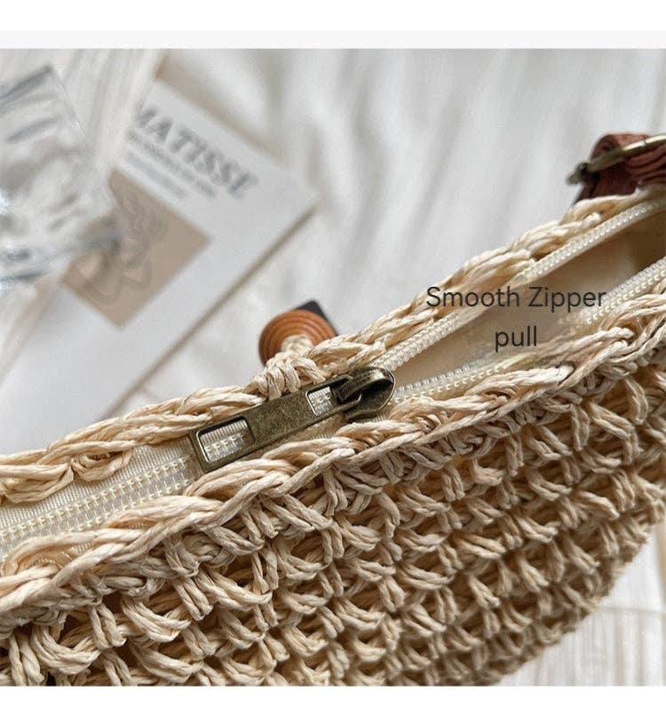 Trendy Bucket New Woven Crossbody Beach Small Bag