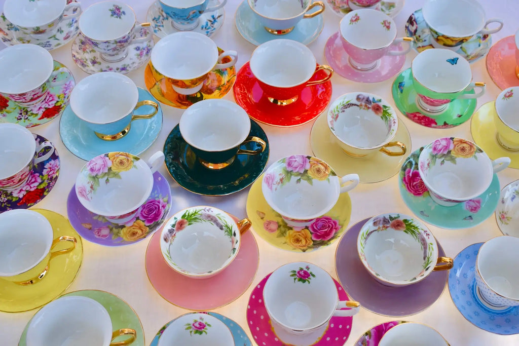 Mismatched teacups for Tea party, Catering, Event Planner