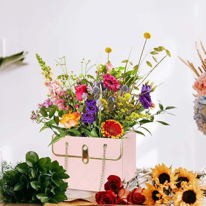 Tea Party Purse Gift Bag with Handle for Holiday Gifts