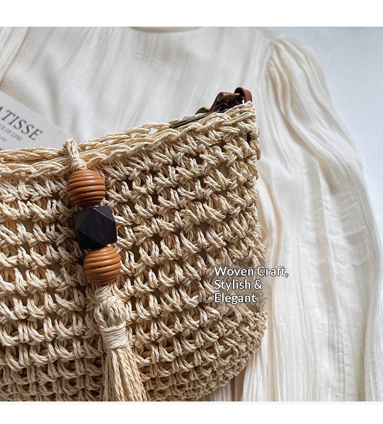 Trendy Bucket New Woven Crossbody Beach Small Bag