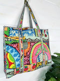 Tote Bags Quilted, Tote Bags For Women | Festival Print
