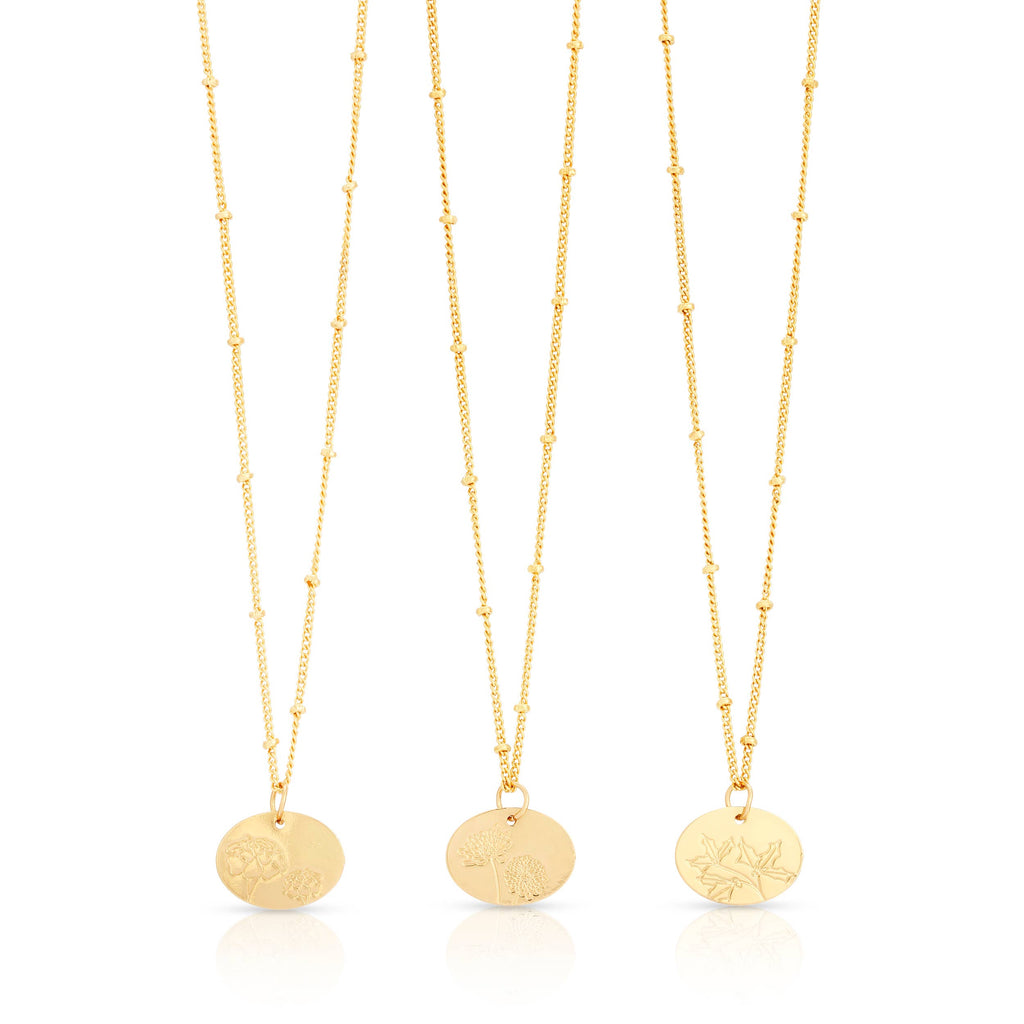 Birth Month Flower Necklace ASSORTMENT - 48 pc