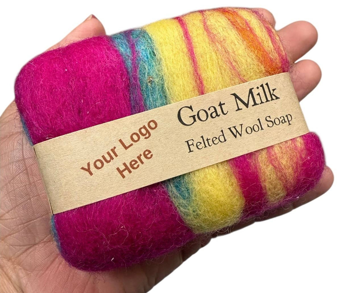 Custom Company Label Felted Goat Milk Soap
