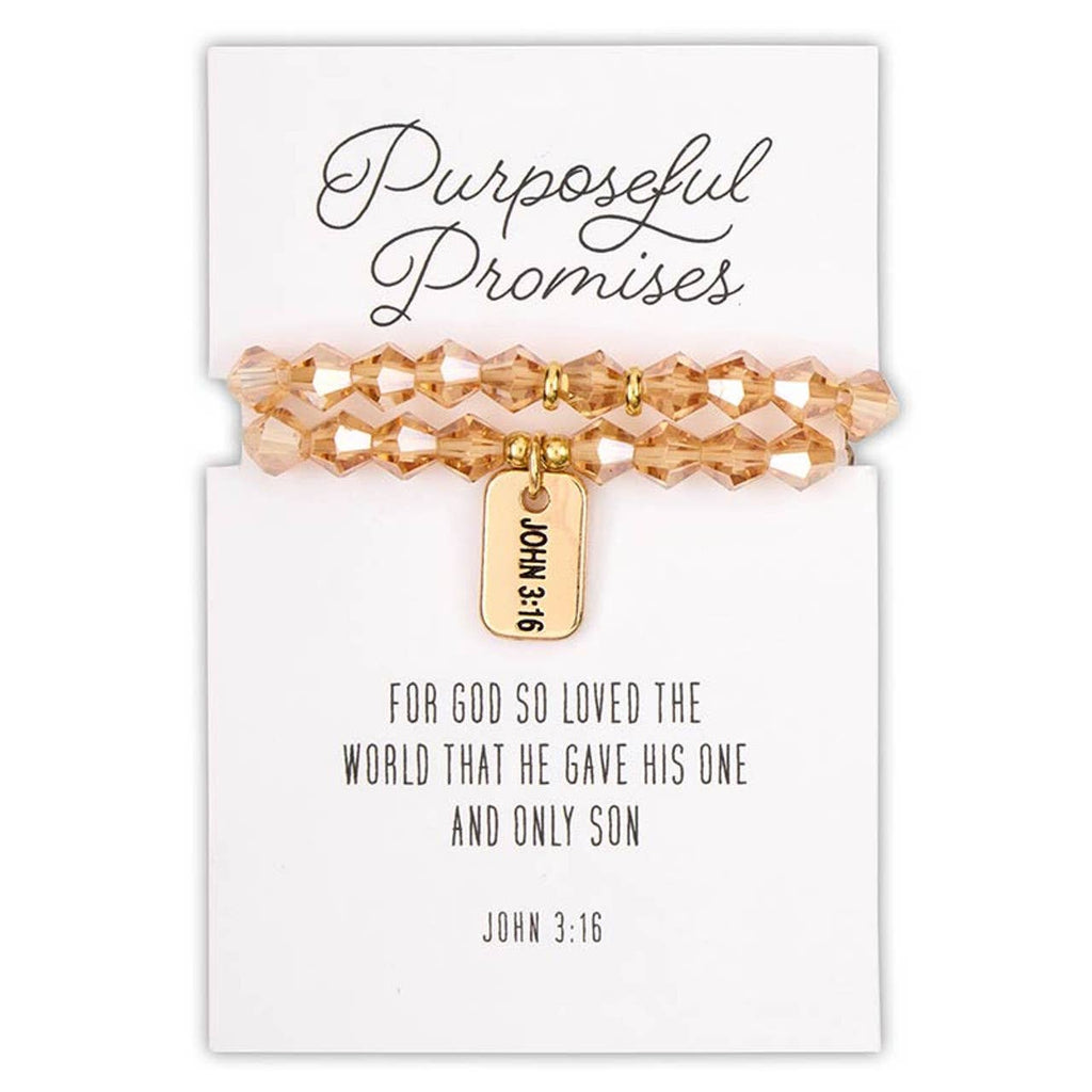 Glass Bead Tagged Bracelet Filled Display