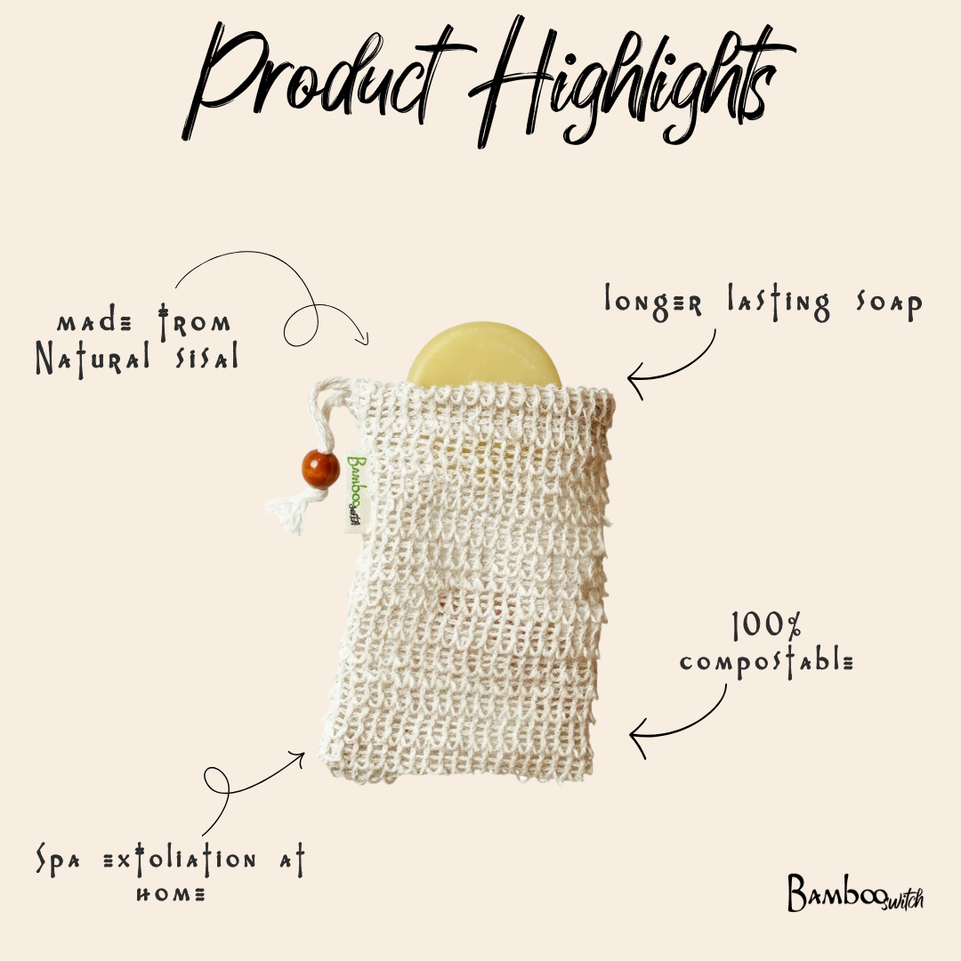 Compostable Sisal Soap Saver Bag | Summer Bestseller