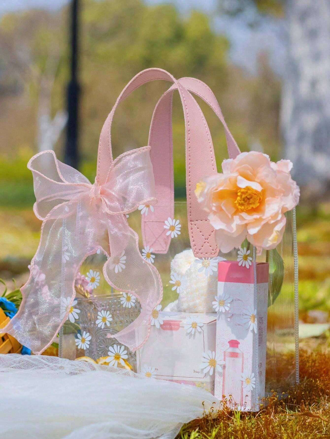 Tea Party Pretty Gift Bag with Handle Retail Party Favors