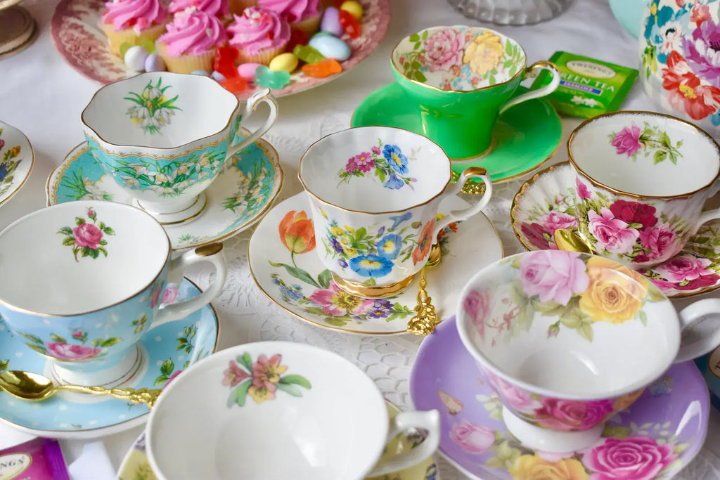 Mismatched teacups for Tea party, Catering, Event Planner
