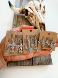 Western Pendant Dangle Earrings Thunderbird | Steer | Cactus