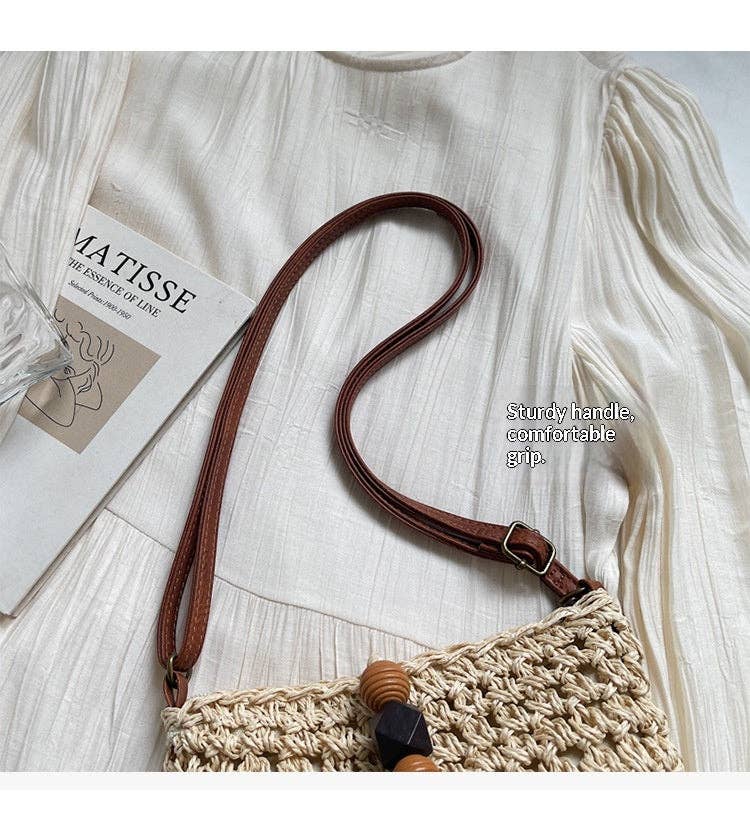 Trendy Bucket New Woven Crossbody Beach Small Bag