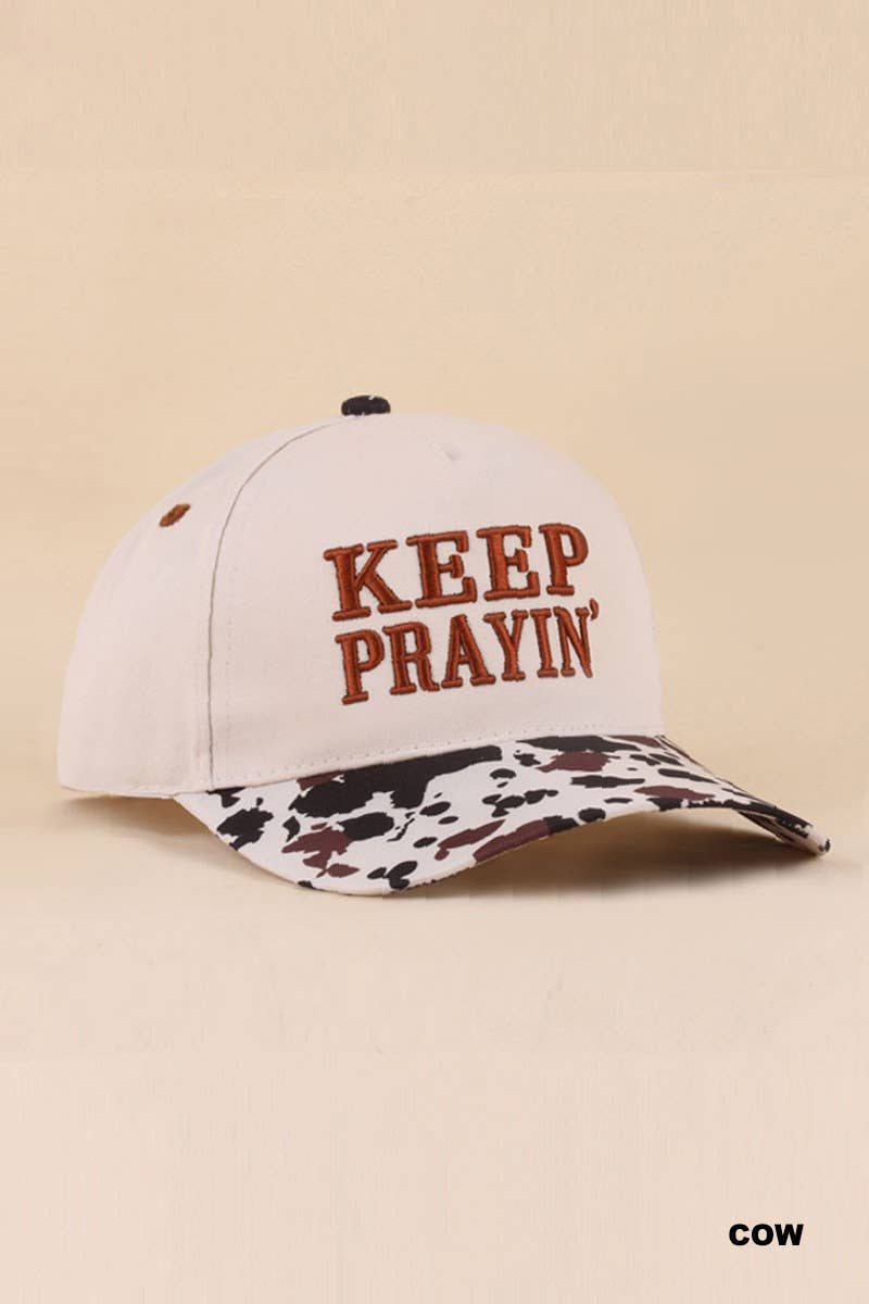 Keep Prayin' Two Tone Snapback Hat - Zenana