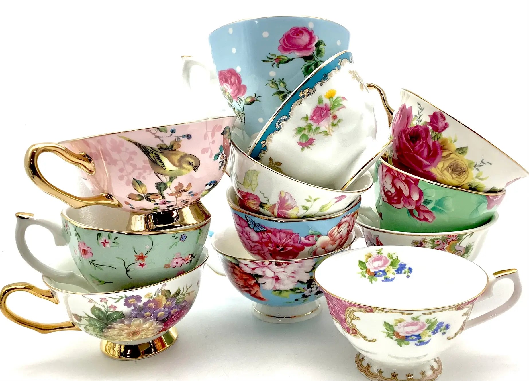 Mismatched teacups for Tea party, Catering, Event Planner