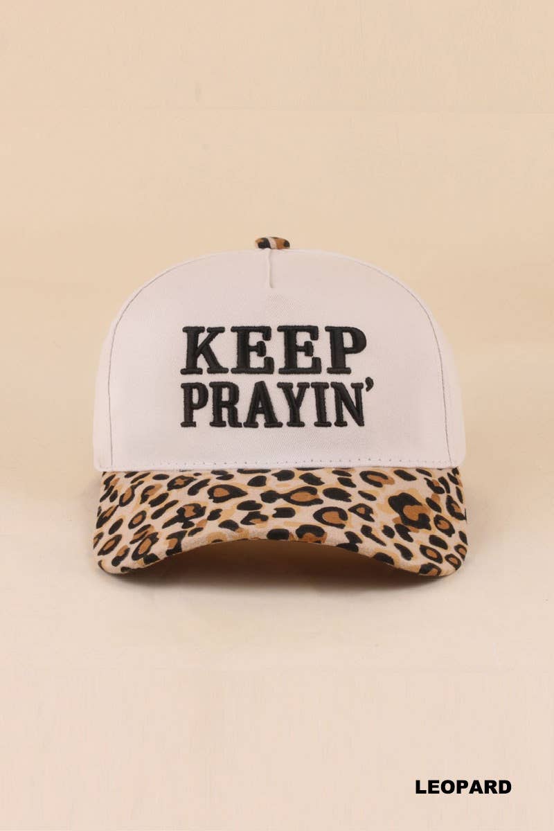 Keep Prayin' Two Tone Snapback Hat - Zenana