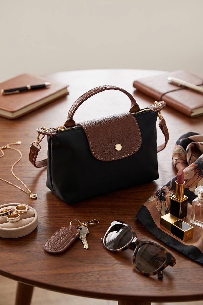 Trendy Color Block Flap Mini Handbag