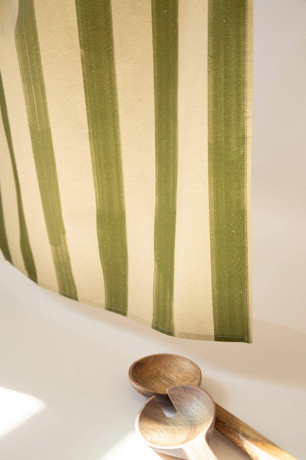 Olive Stripe Tea Towel