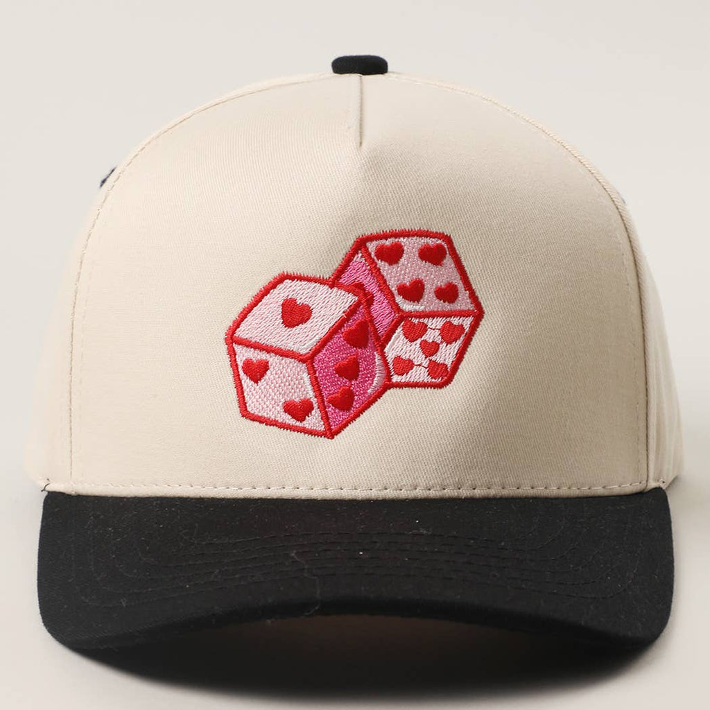 LOVE DICE  Embroidery Two-Tone Trucker Hat