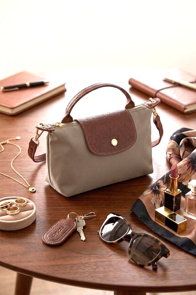 Trendy Color Block Flap Mini Handbag