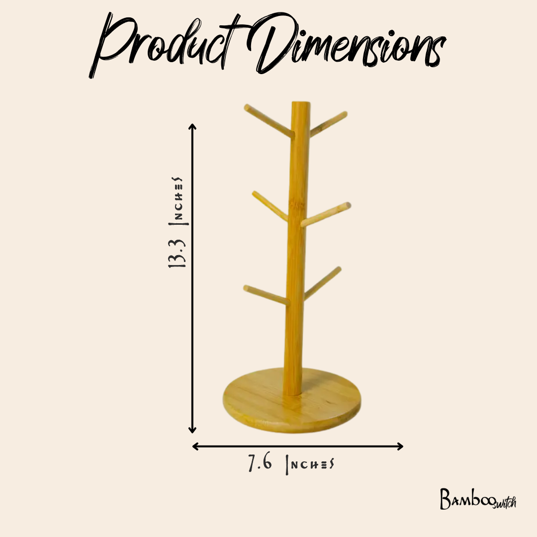 Bamboo Retail Display Stand with Pegs
