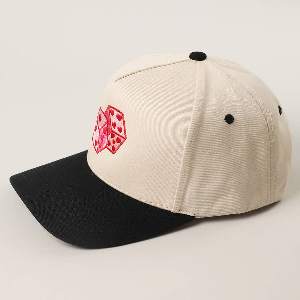 LOVE DICE  Embroidery Two-Tone Trucker Hat