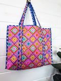 Quilted Tote Bag | Sunshine Tote | Large Shopping Tote Bag