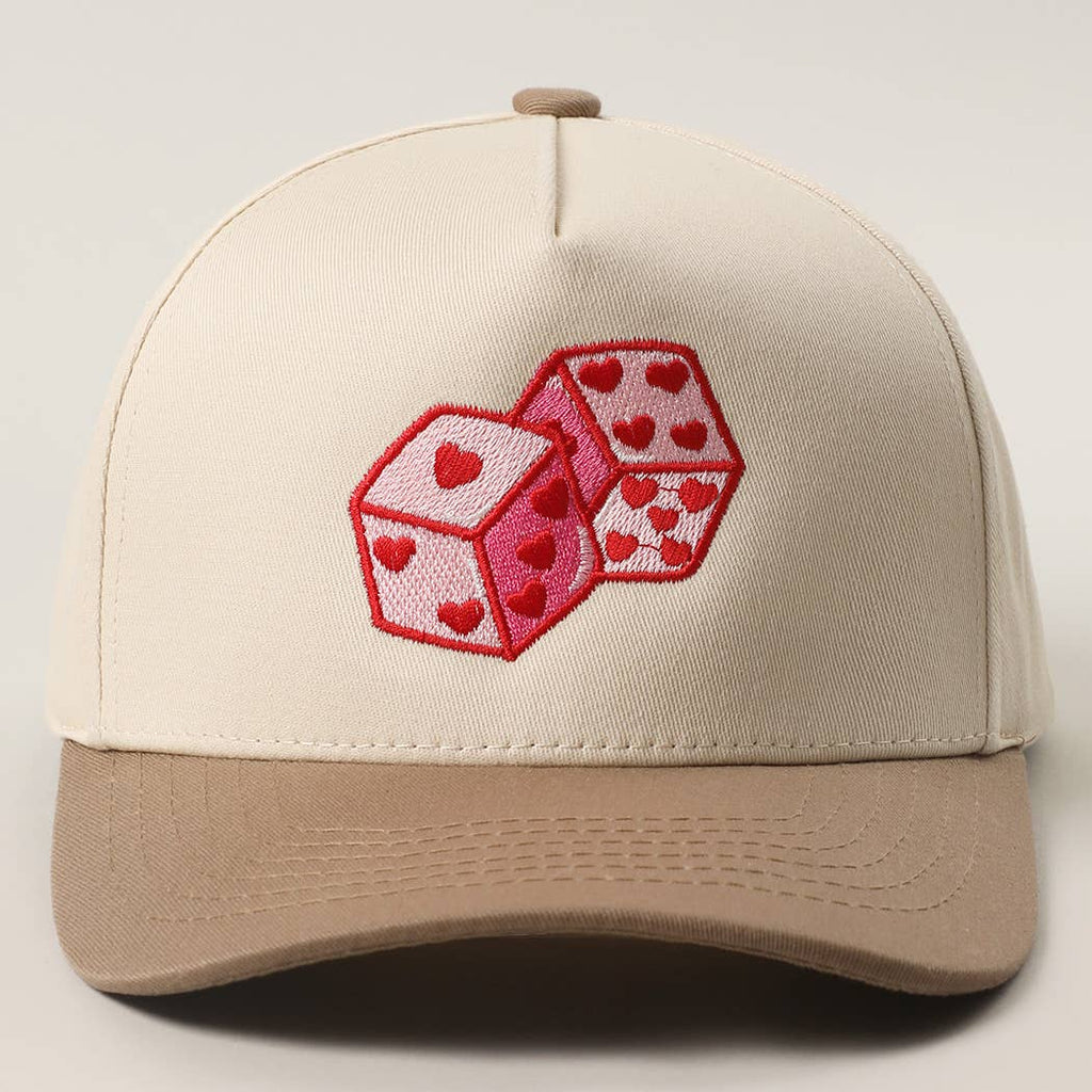 LOVE DICE  Embroidery Two-Tone Trucker Hat