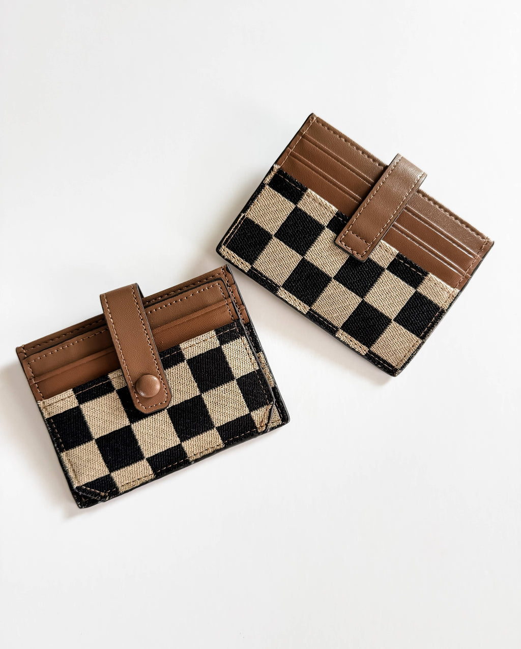 Checkered Crossbody Fanny Pack | Slim Card Holder | Wallet
