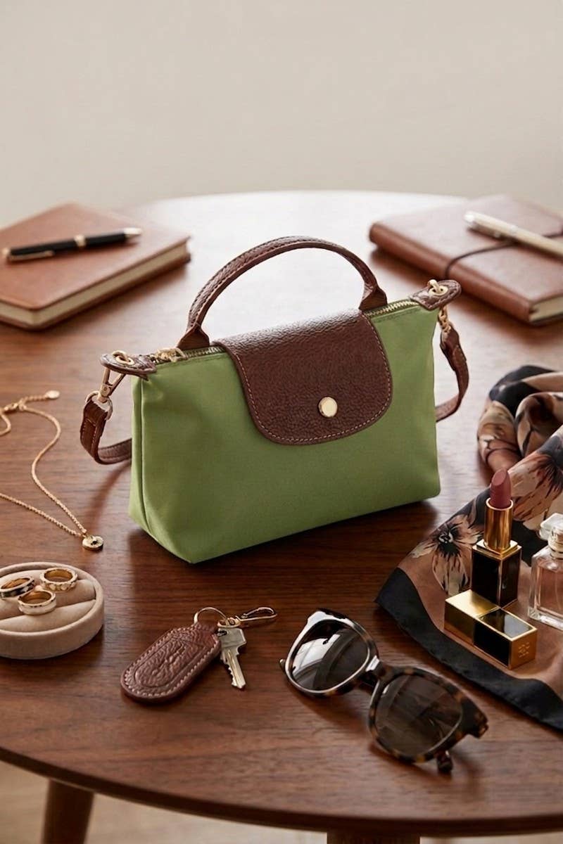 Trendy Color Block Flap Mini Handbag