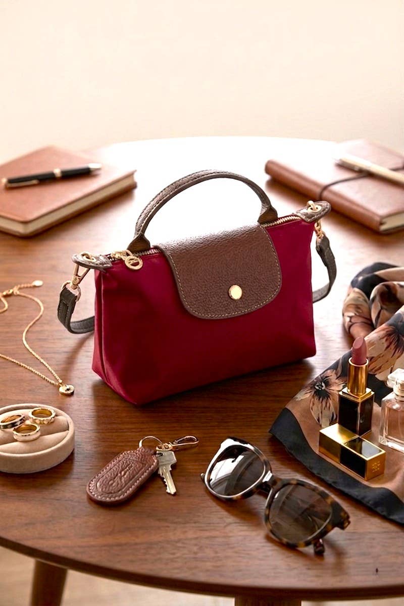 Trendy Color Block Flap Mini Handbag