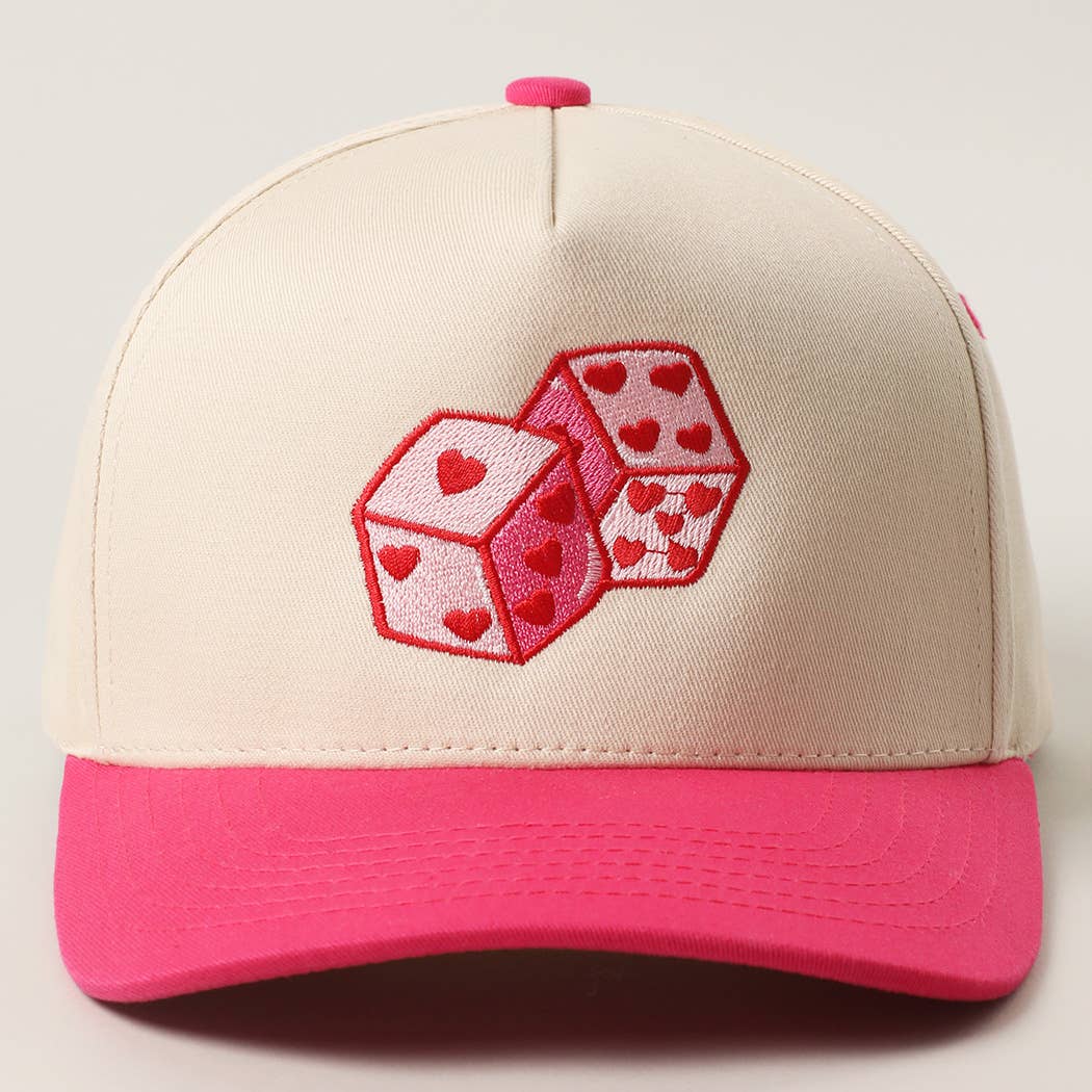 LOVE DICE  Embroidery Two-Tone Trucker Hat