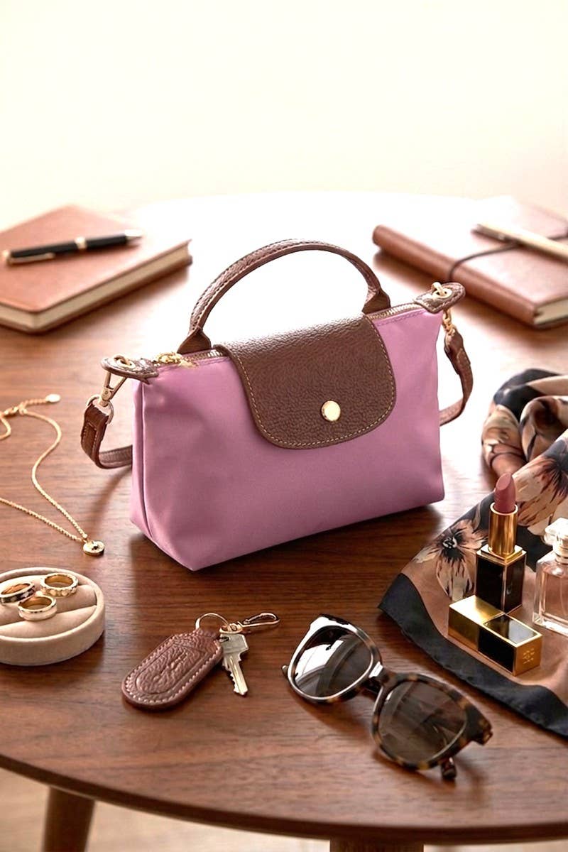 Trendy Color Block Flap Mini Handbag