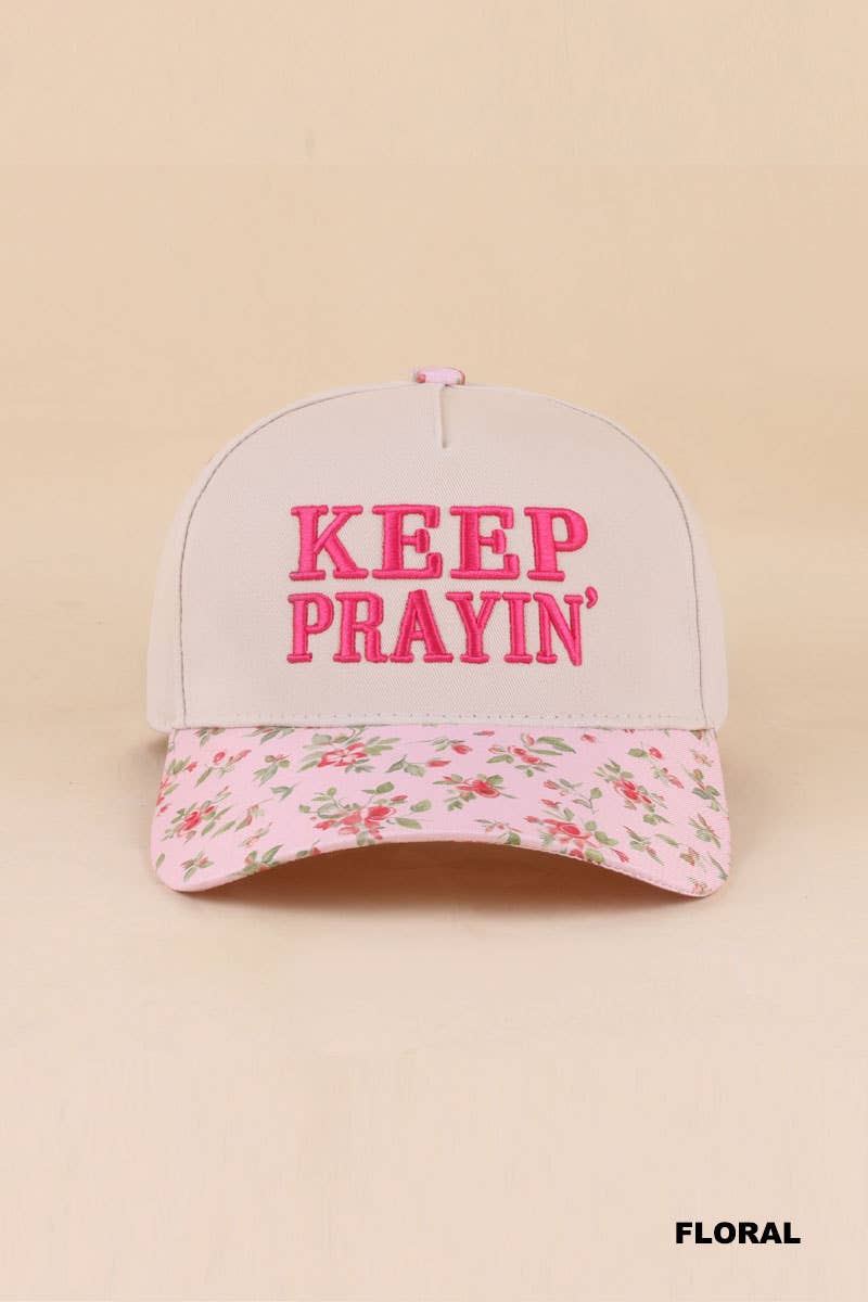 Keep Prayin' Two Tone Snapback Hat - Zenana