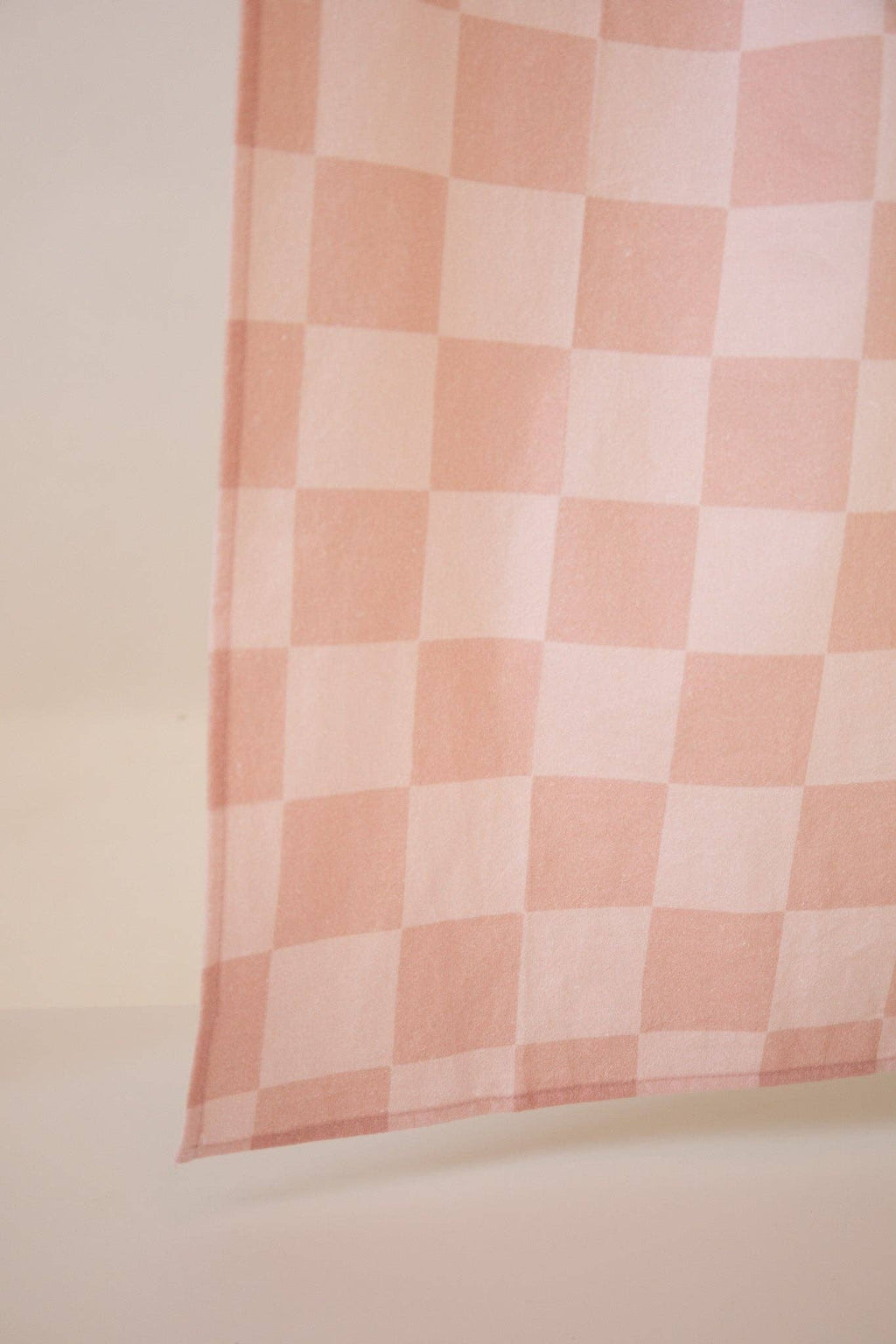 Grapefruit Check Tea Towel
