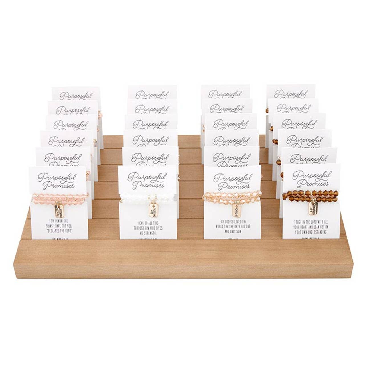 Glass Bead Tagged Bracelet Filled Display