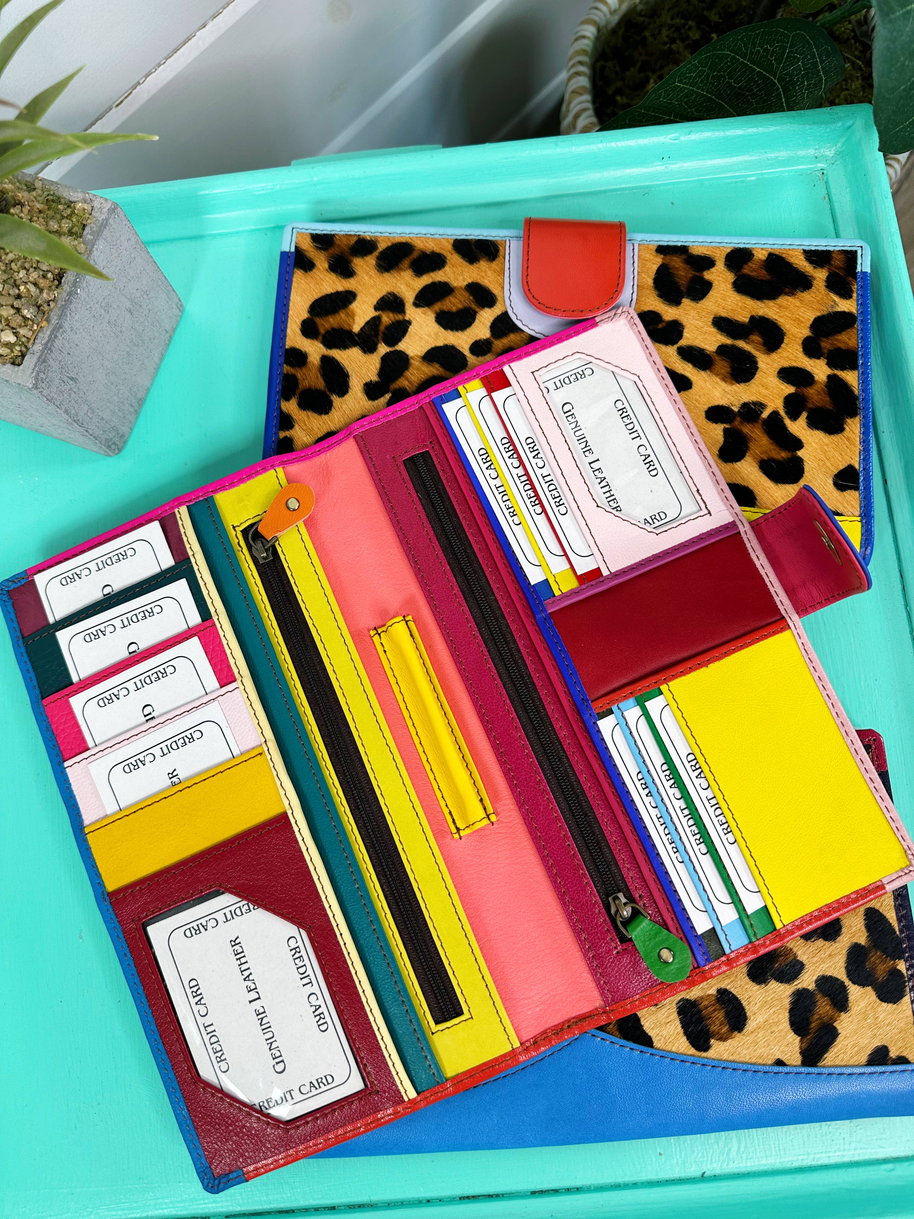 Nash Leopard Leather Wallet | Travel Wallet | Big Leopard