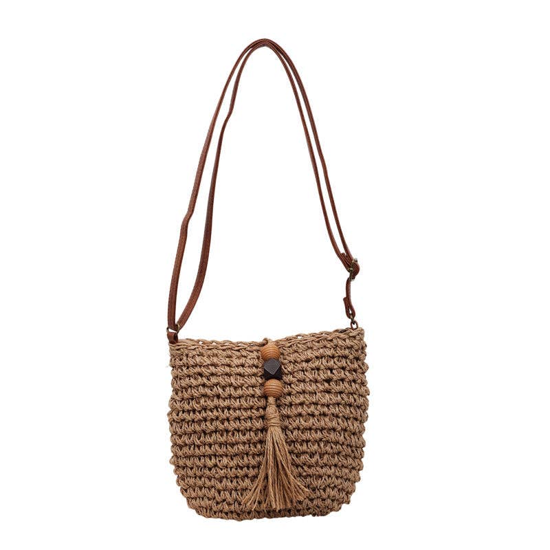 Trendy Bucket New Woven Crossbody Beach Small Bag