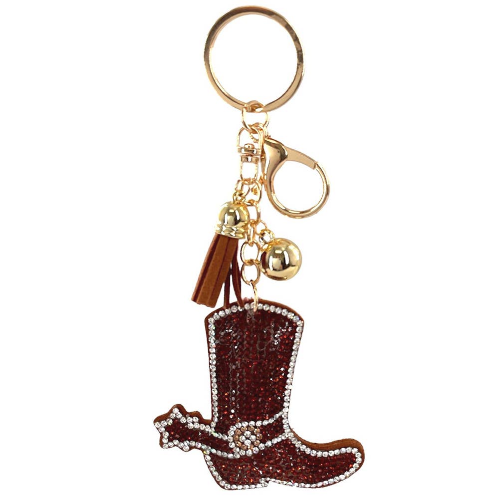 RHINESTONE WESTERN STYLE BOOTS KEYCHAIN, KC444X 330
