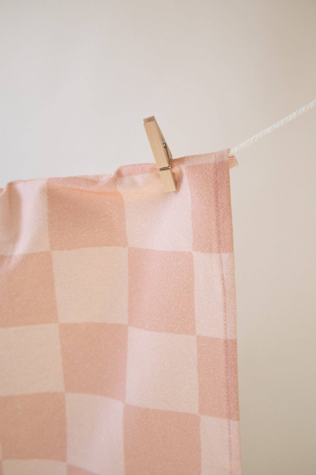 Grapefruit Check Tea Towel