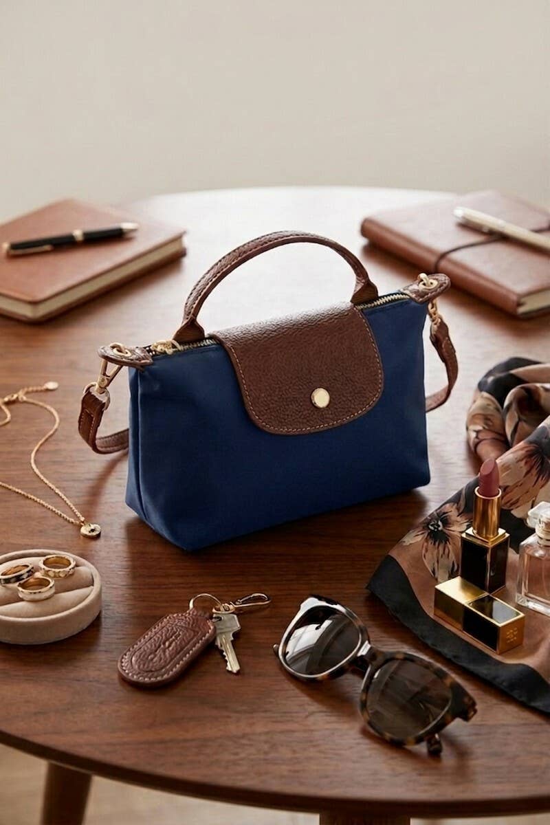 Trendy Color Block Flap Mini Handbag