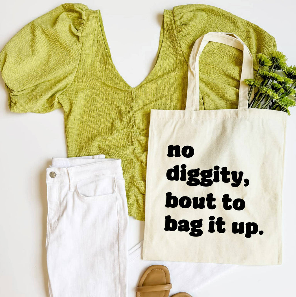 No Diggity Tote Bag Funny 90s Hip Hop Bag It Up Tote