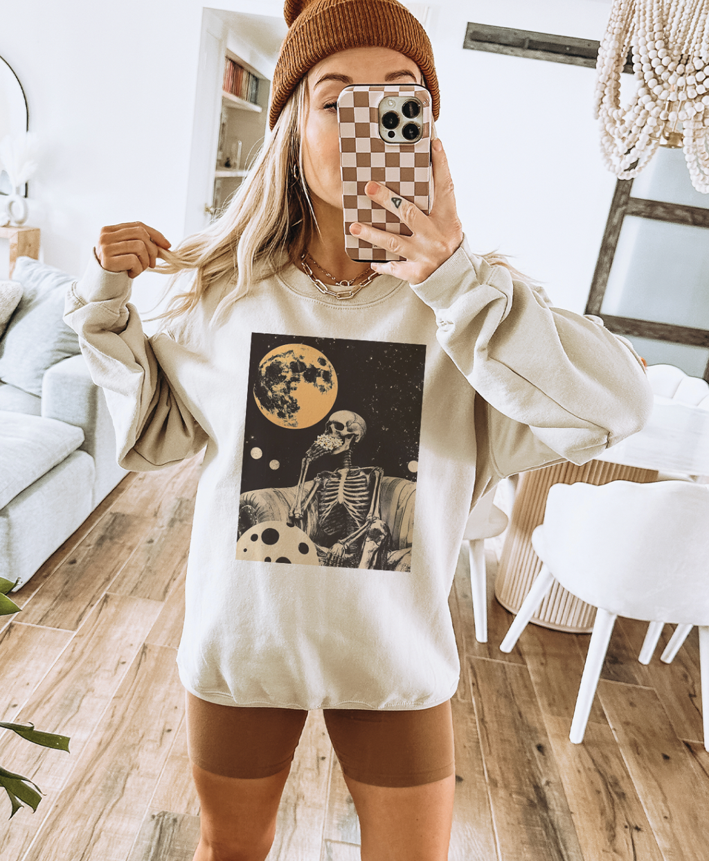 Bone To Chill Disco Pop Halloween - Cream Tees and Sweatshirts