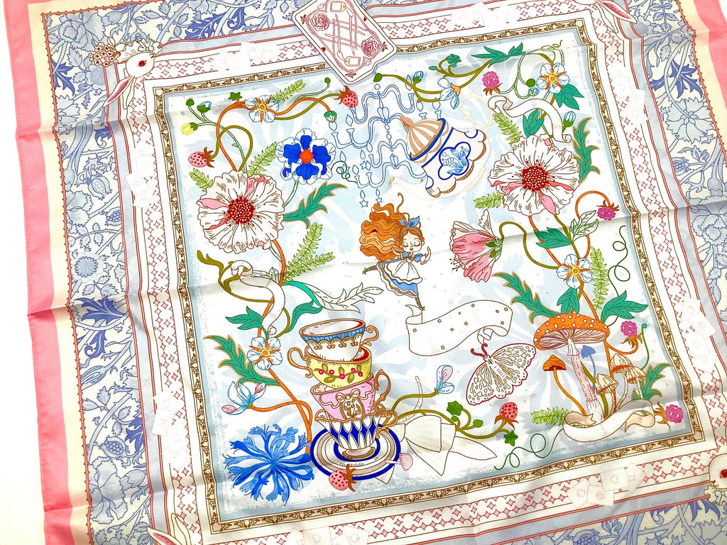 Tea Party Scarf Wrap for Head, Hat, Purse, Tea House Decor