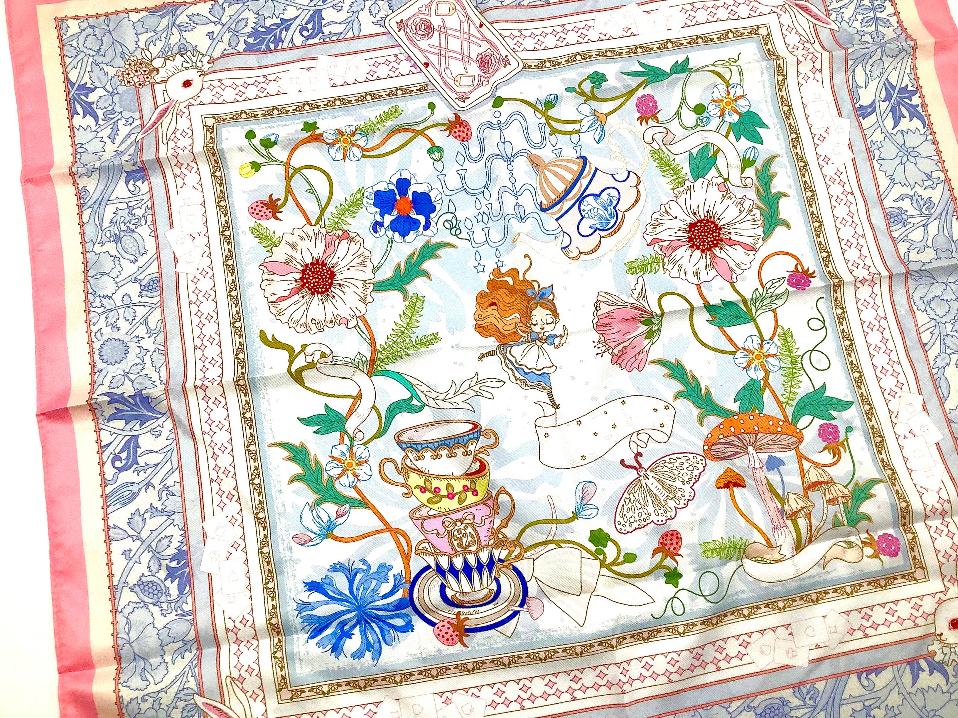 Tea Party Scarf Wrap for Head, Hat, Purse, Tea House Decor