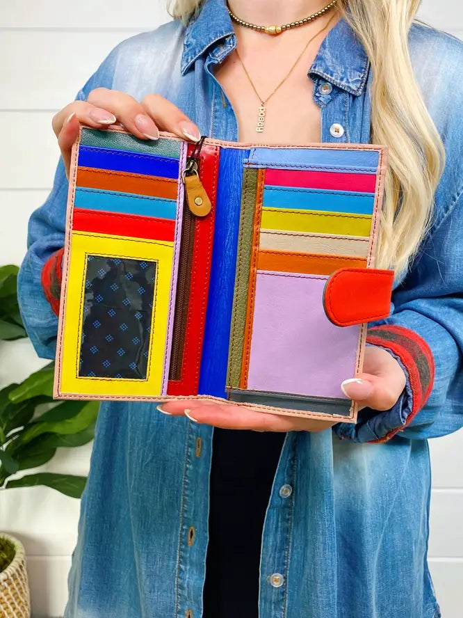 Mara Small Leather Wallet | Large Leopard Print