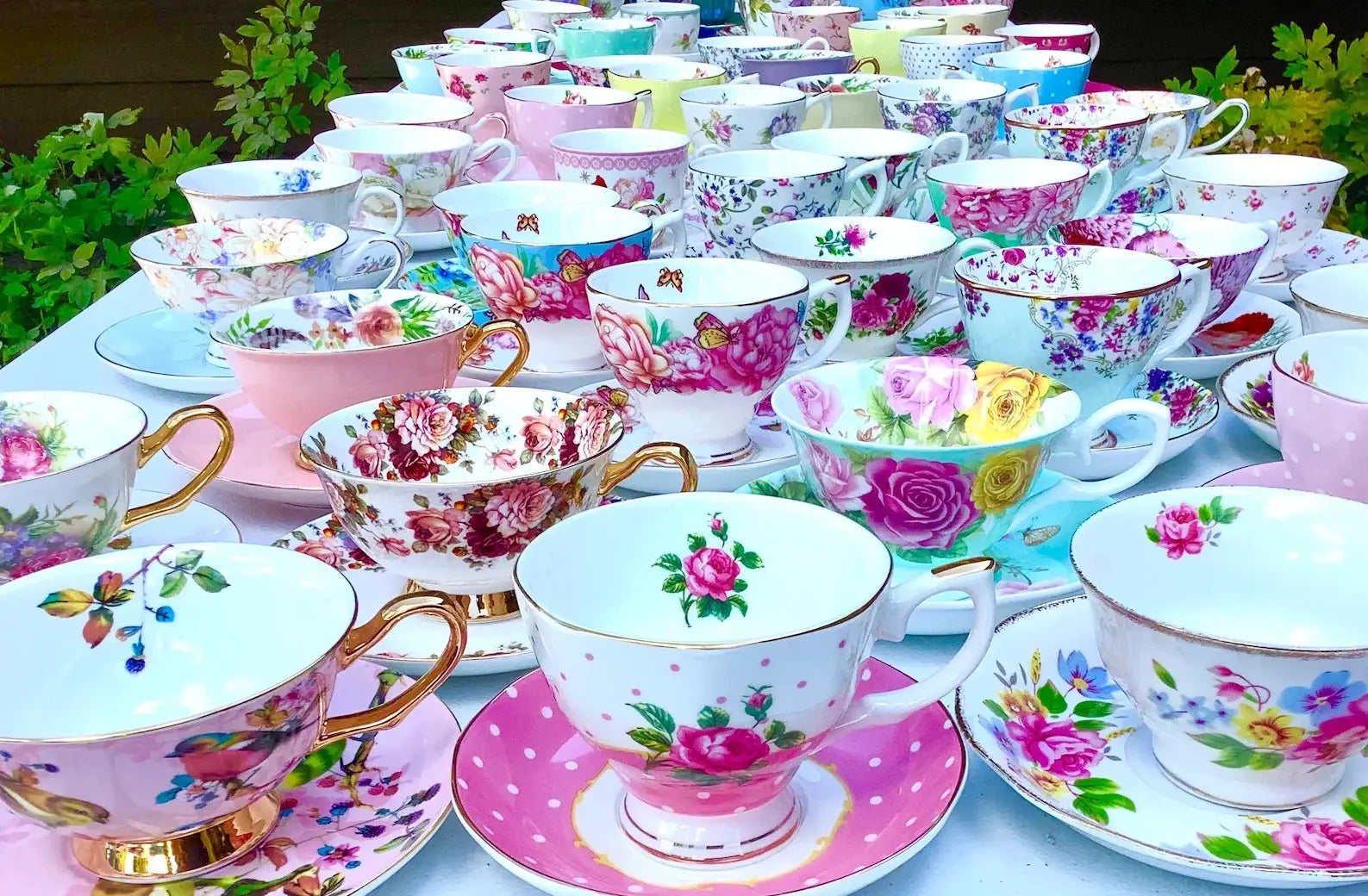 Mismatched teacups for Tea party, Catering, Event Planner