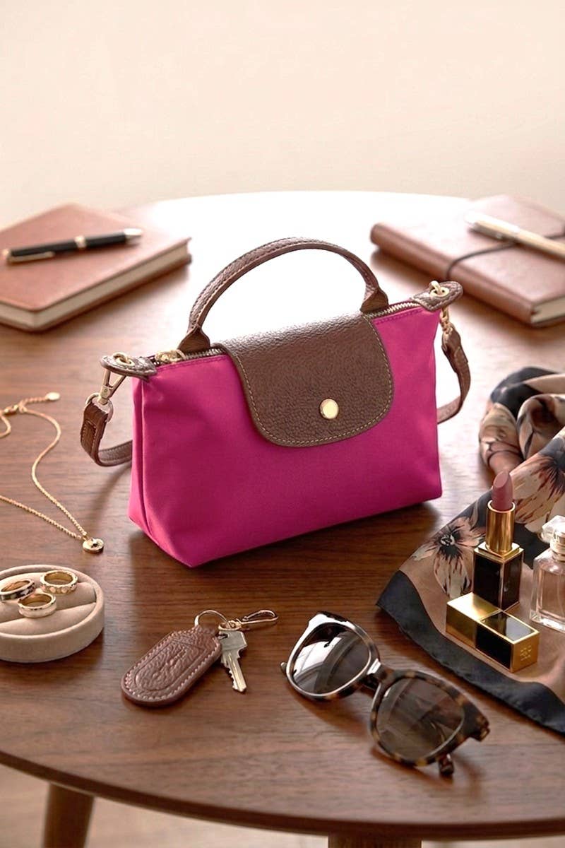 Trendy Color Block Flap Mini Handbag