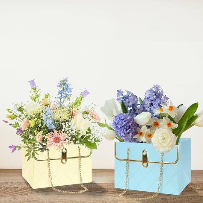 Tea Party Purse Gift Bag with Handle for Holiday Gifts