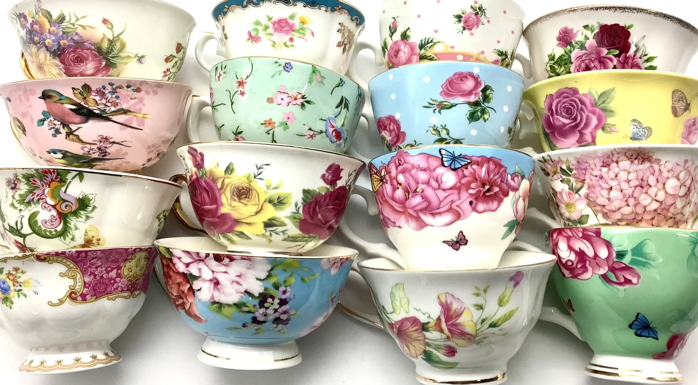Mismatched teacups for Tea party, Catering, Event Planner