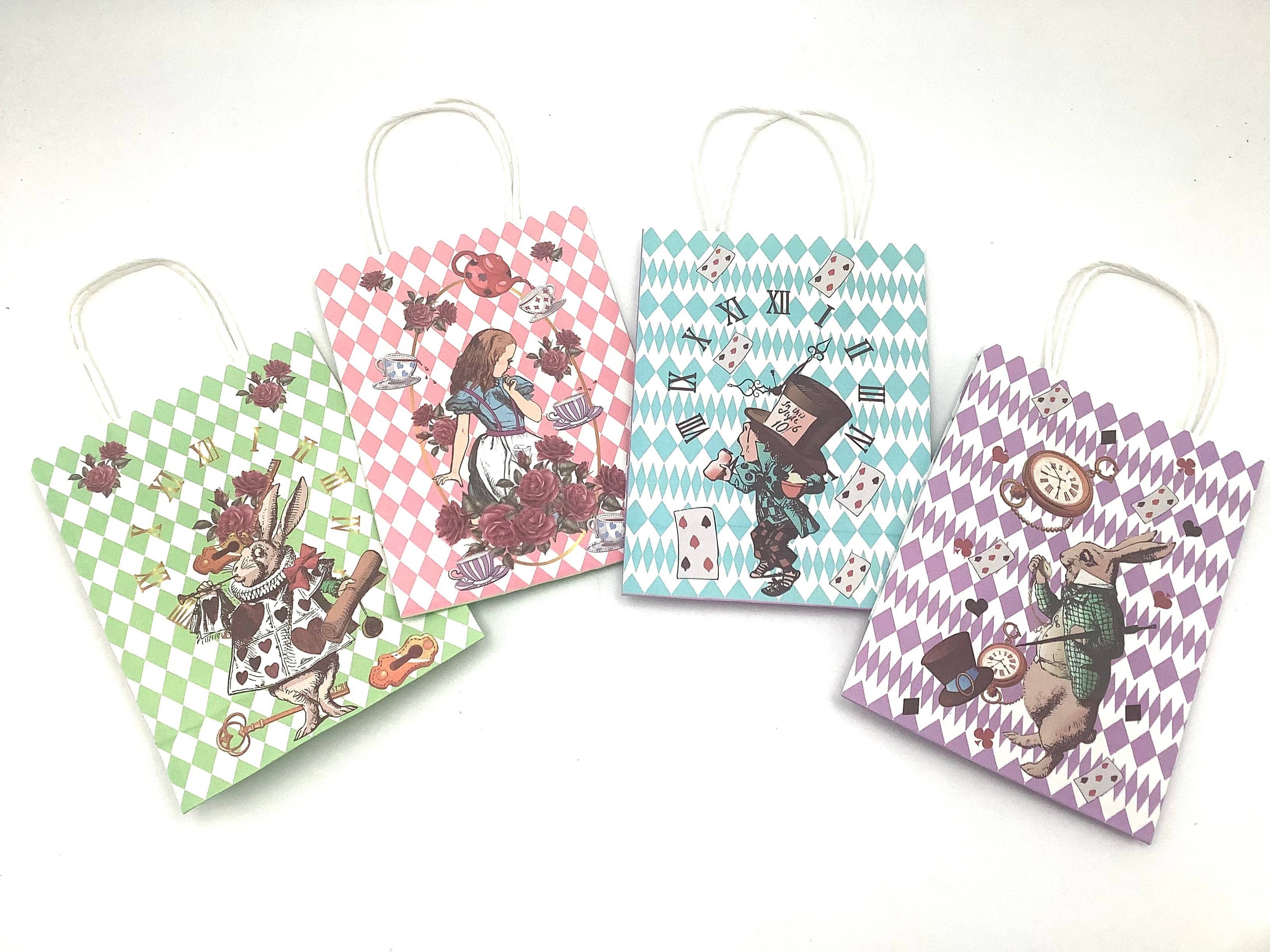 Alice in Wonderland Gift Bag with Handle Retail Party Favors