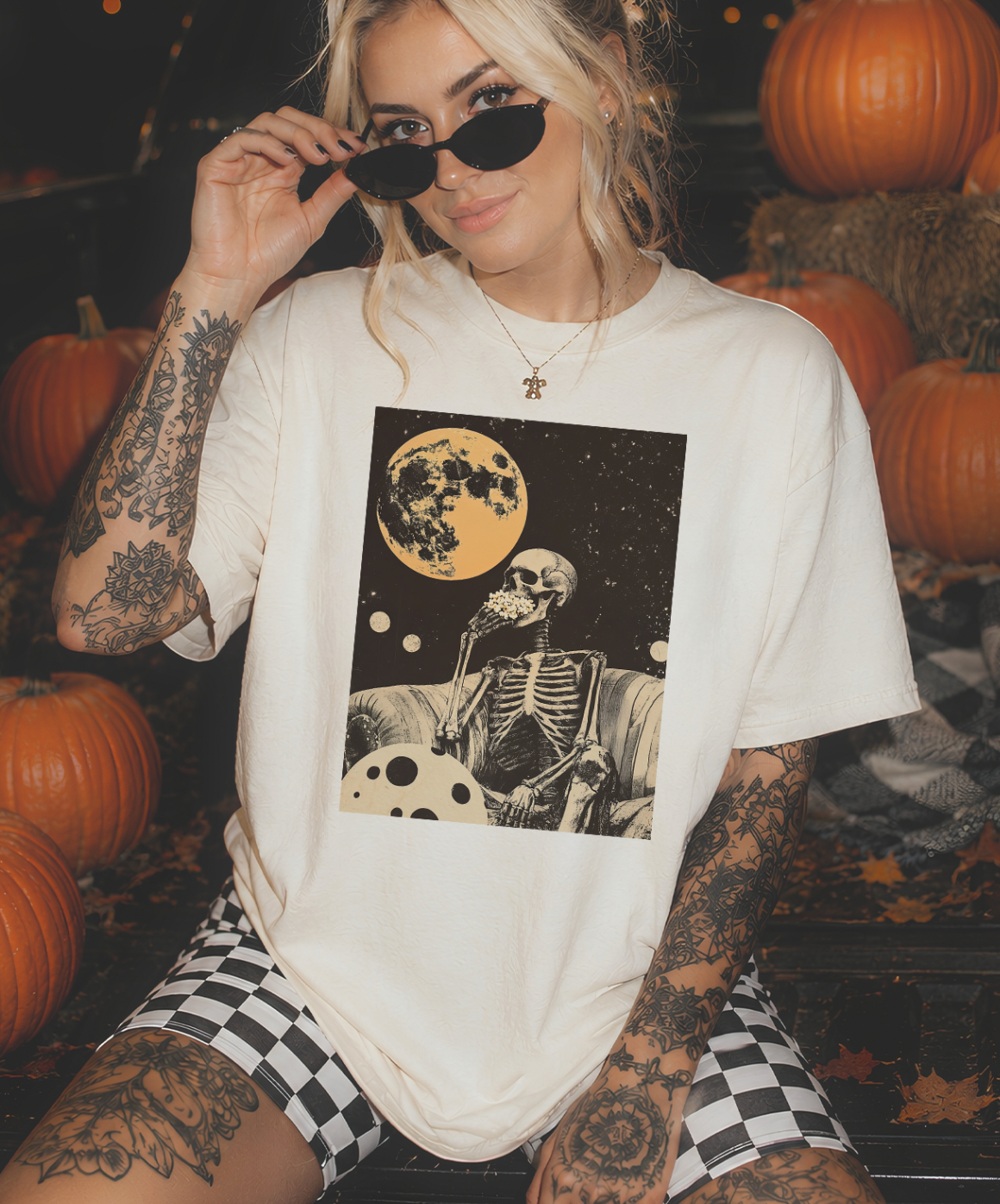 Bone To Chill Disco Pop Halloween - Cream Tees and Sweatshirts