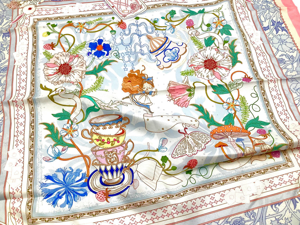 Tea Party Scarf Wrap for Head, Hat, Purse, Tea House Decor